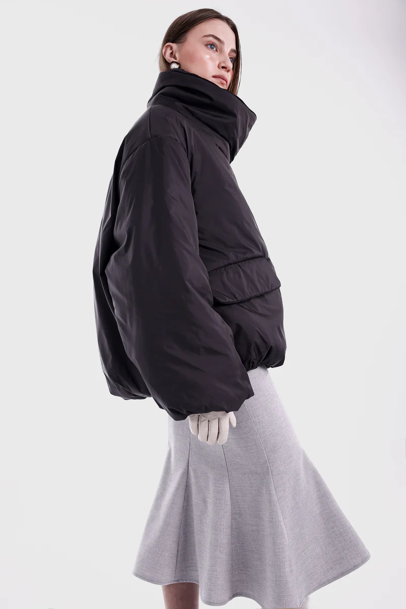 Куртка з високим коміром YUKI кольору тауп