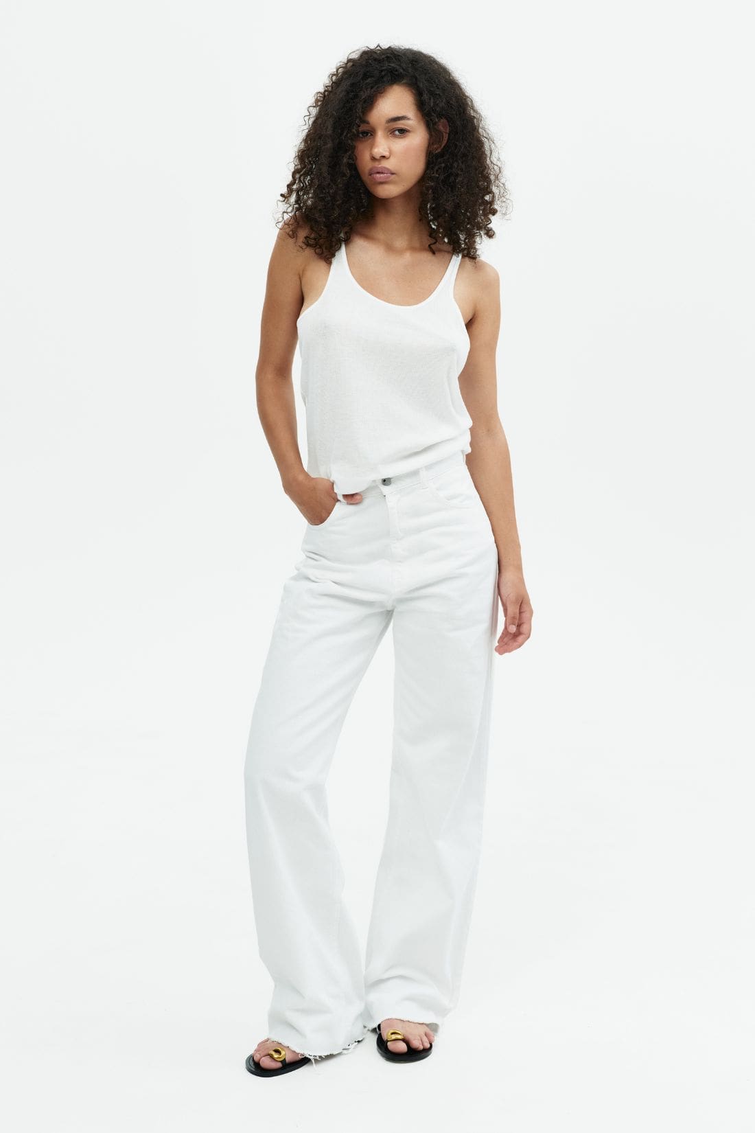 Джинси Palazzo Cropped White