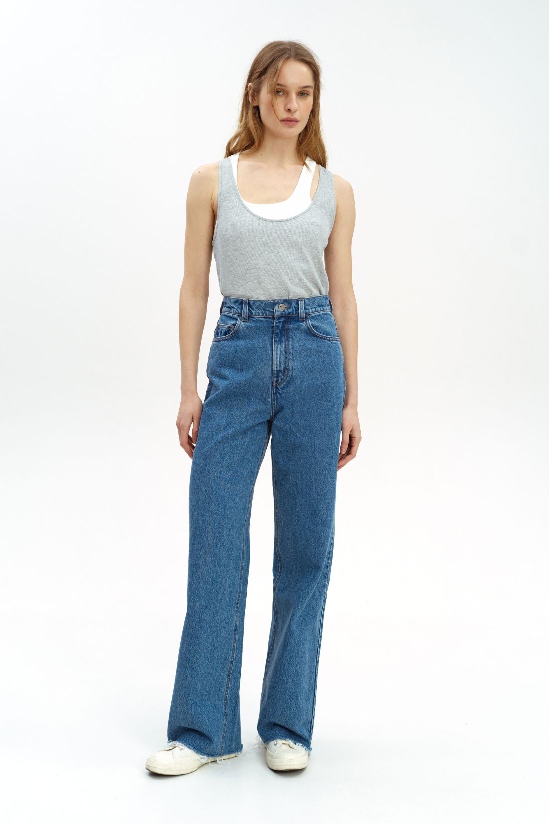 Джинси Palazzo Cropped Mid Blue