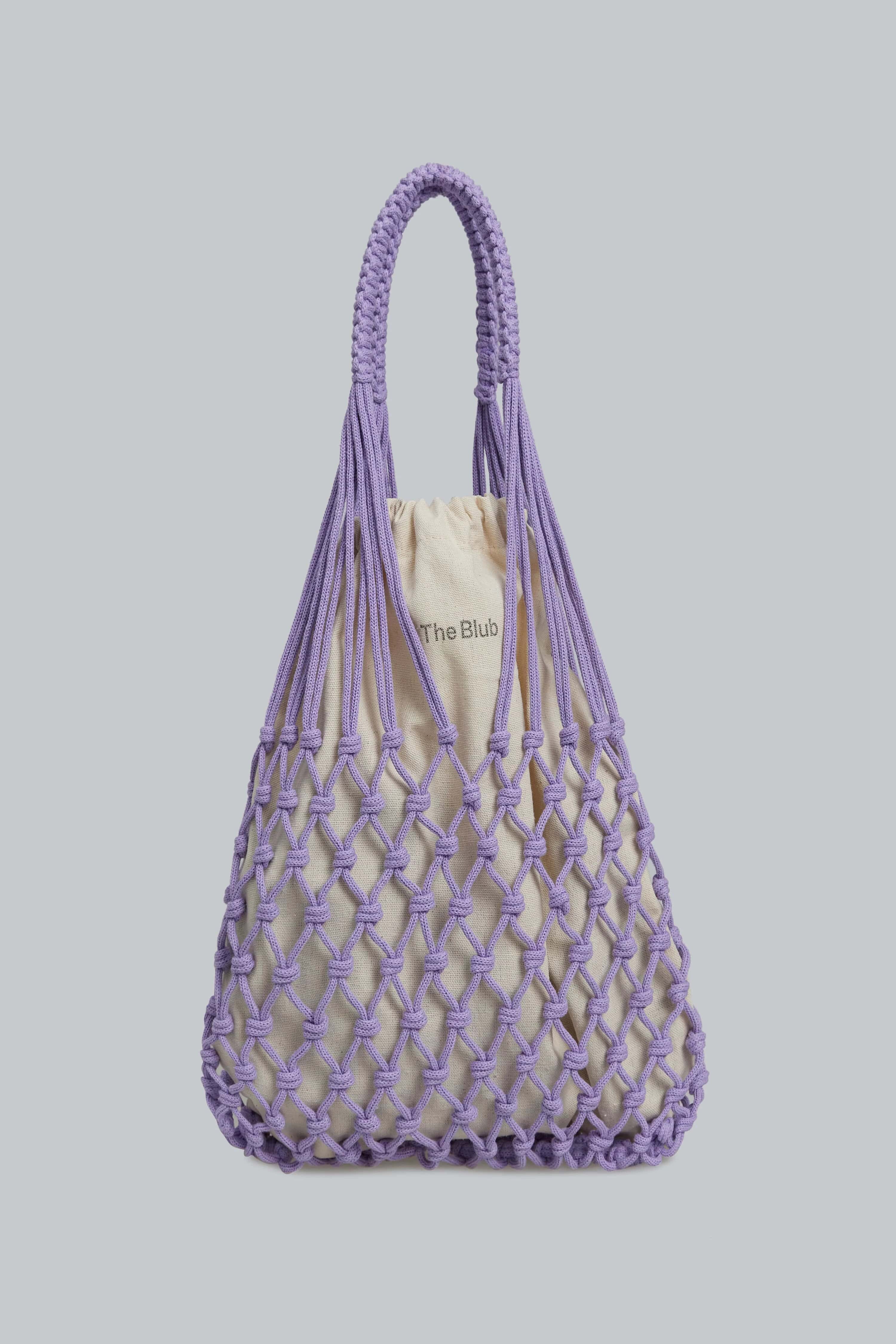 Сумка-авоська WOVEN BAG - фіолетова