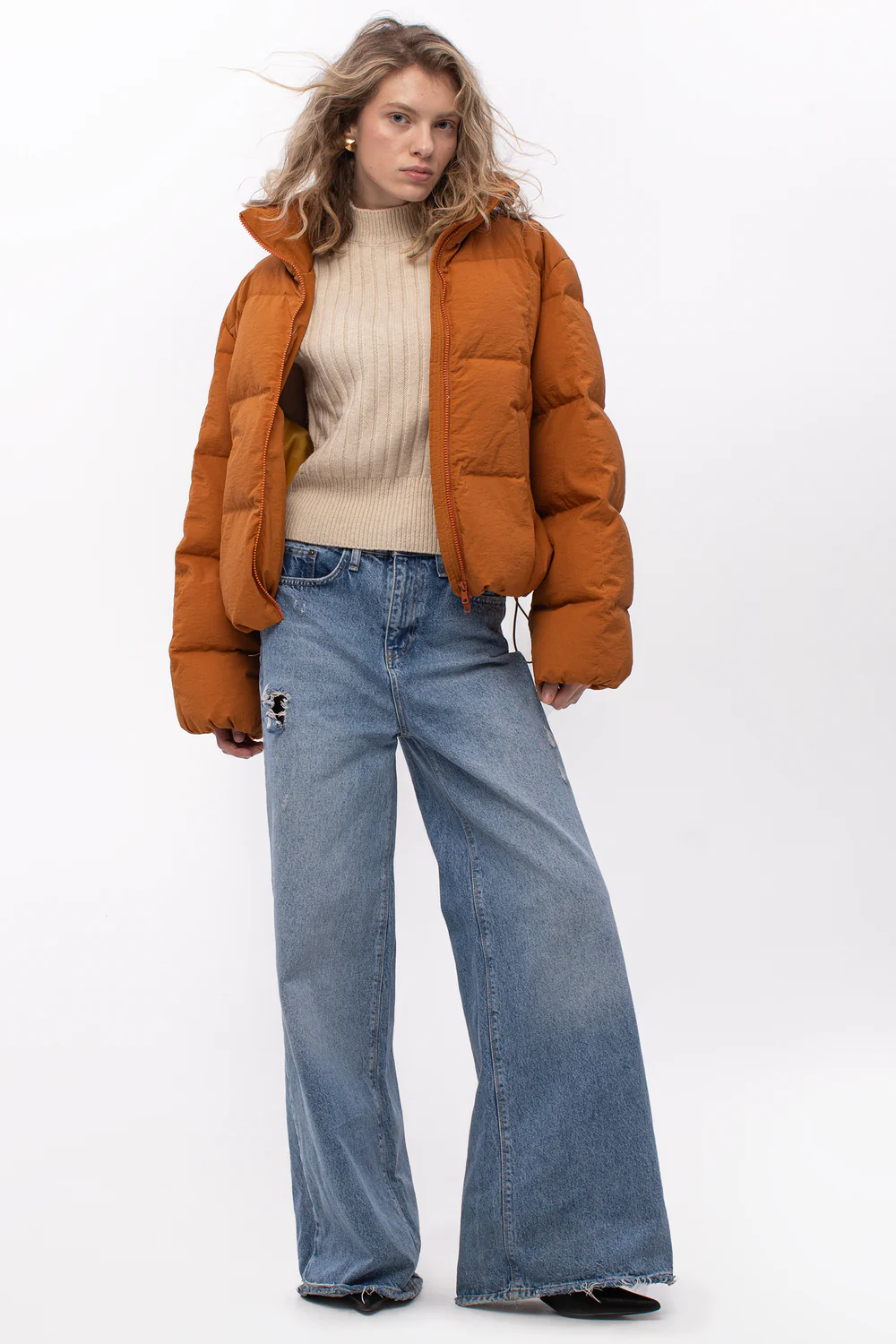 Пуховик короткий NORDEN помаранчевий