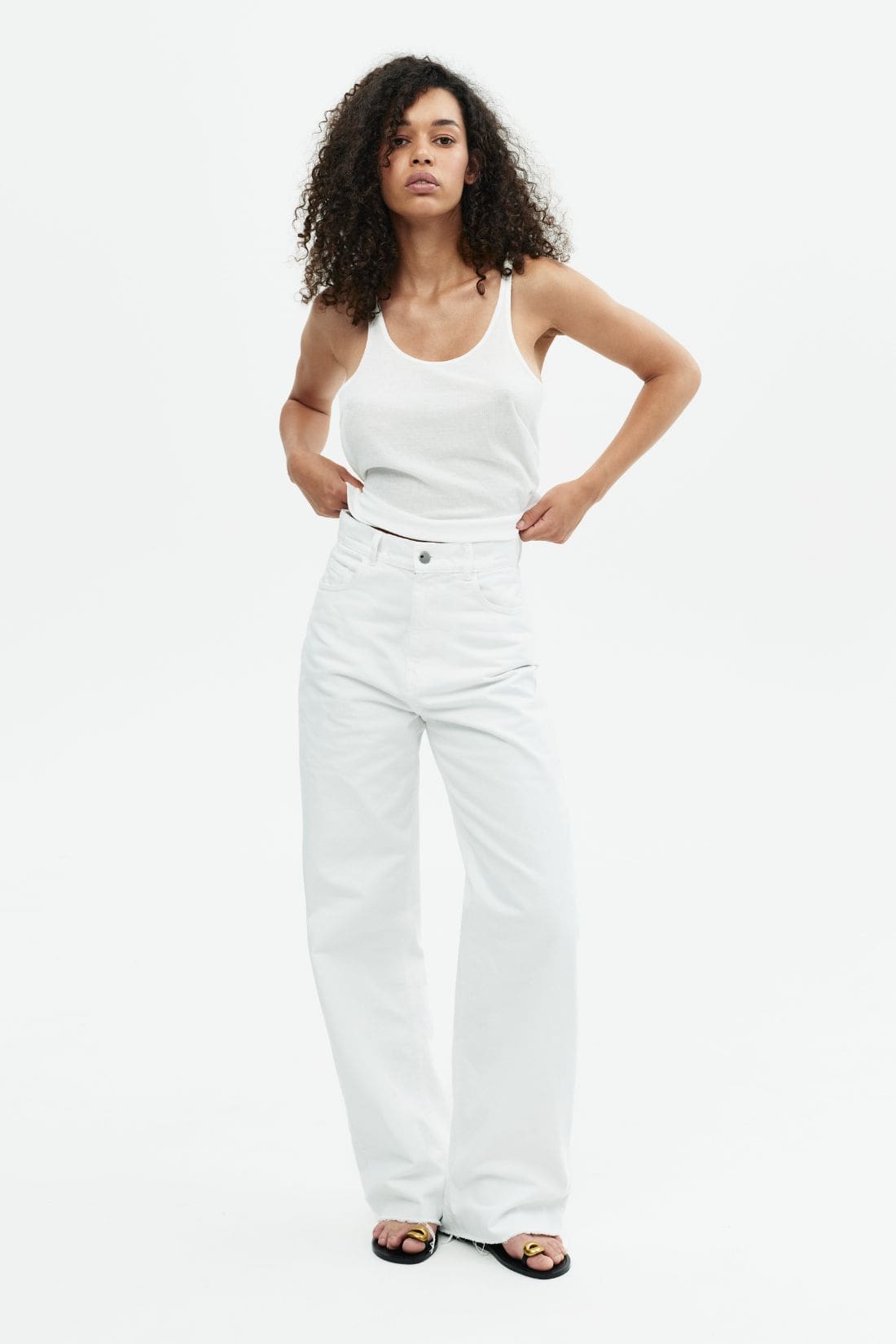 Джинси Palazzo Cropped White