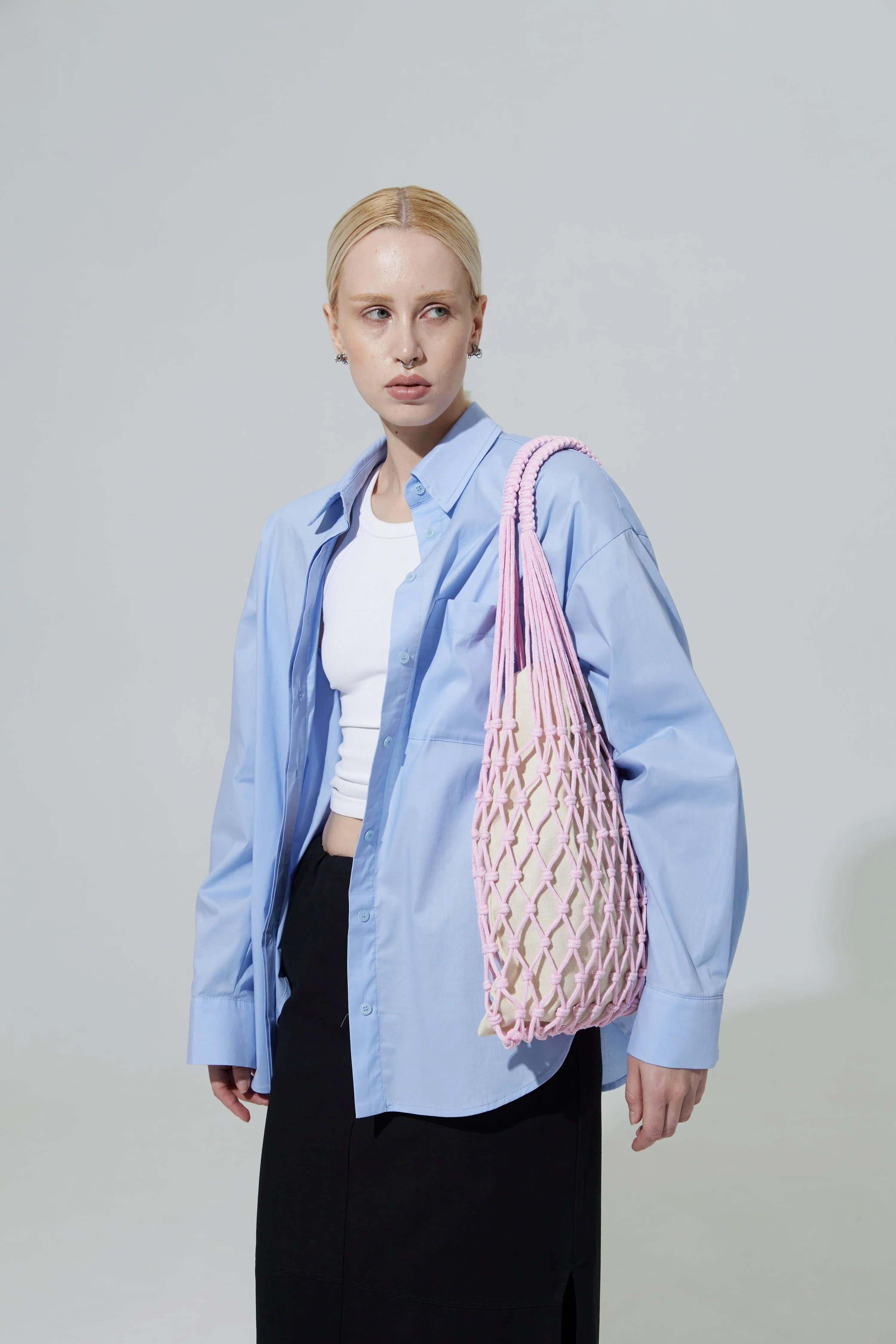 Сумка-авоська WOVEN BAG - рожева