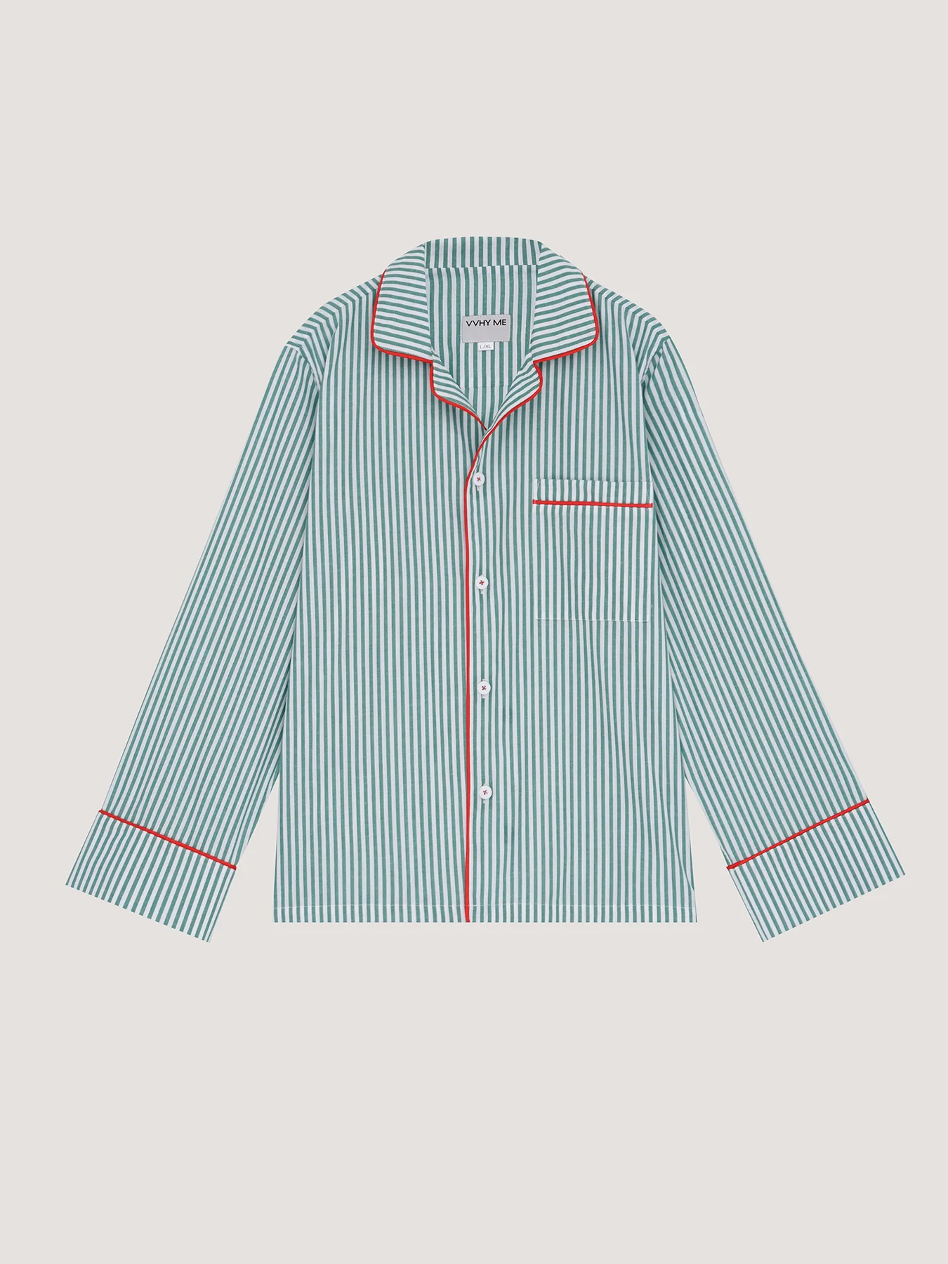 Піжамна сорочка в зелену смужку