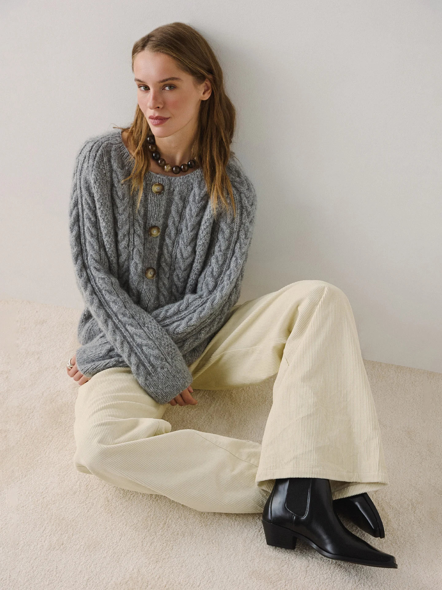 Вельветові штани Journey молочні