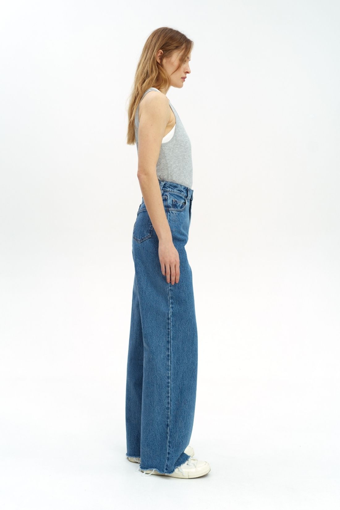 Джинси Palazzo Cropped Mid Blue