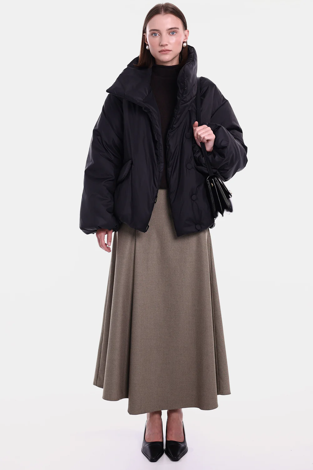 Куртка з високим коміром YUKI чорна