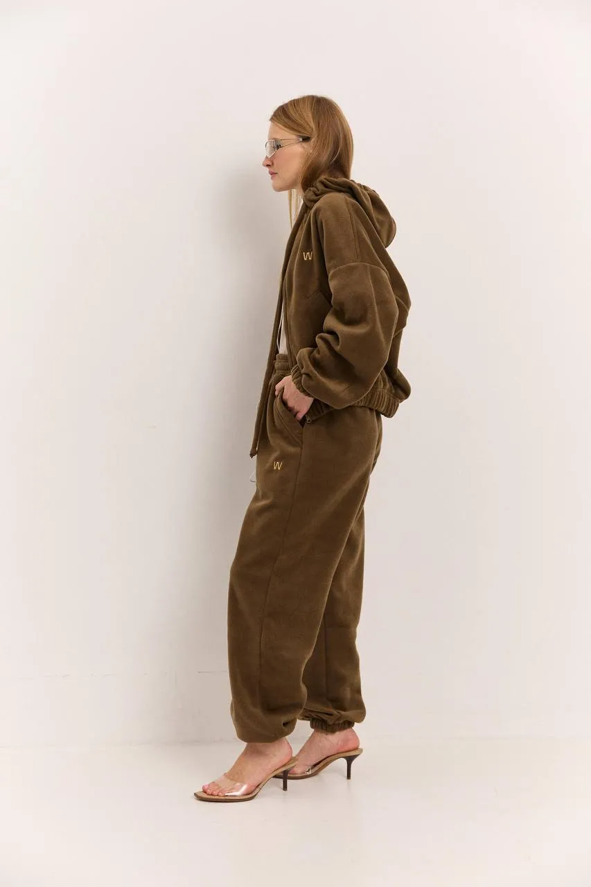 Джогери з поларфлісу хакі