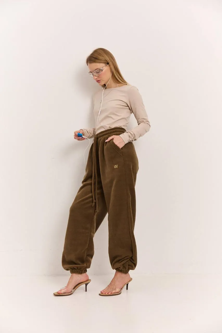 Джогери з поларфлісу хакі