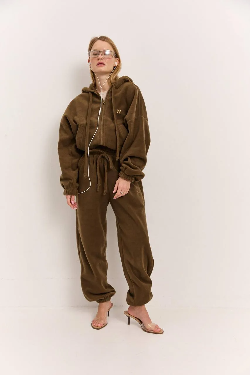 Джогери з поларфлісу хакі