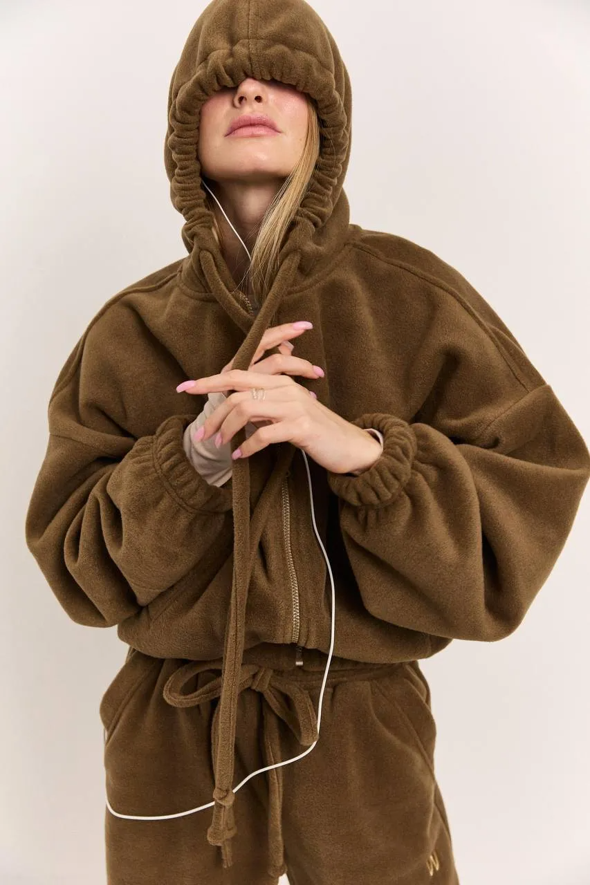 Зіп з поларфлісу хакі