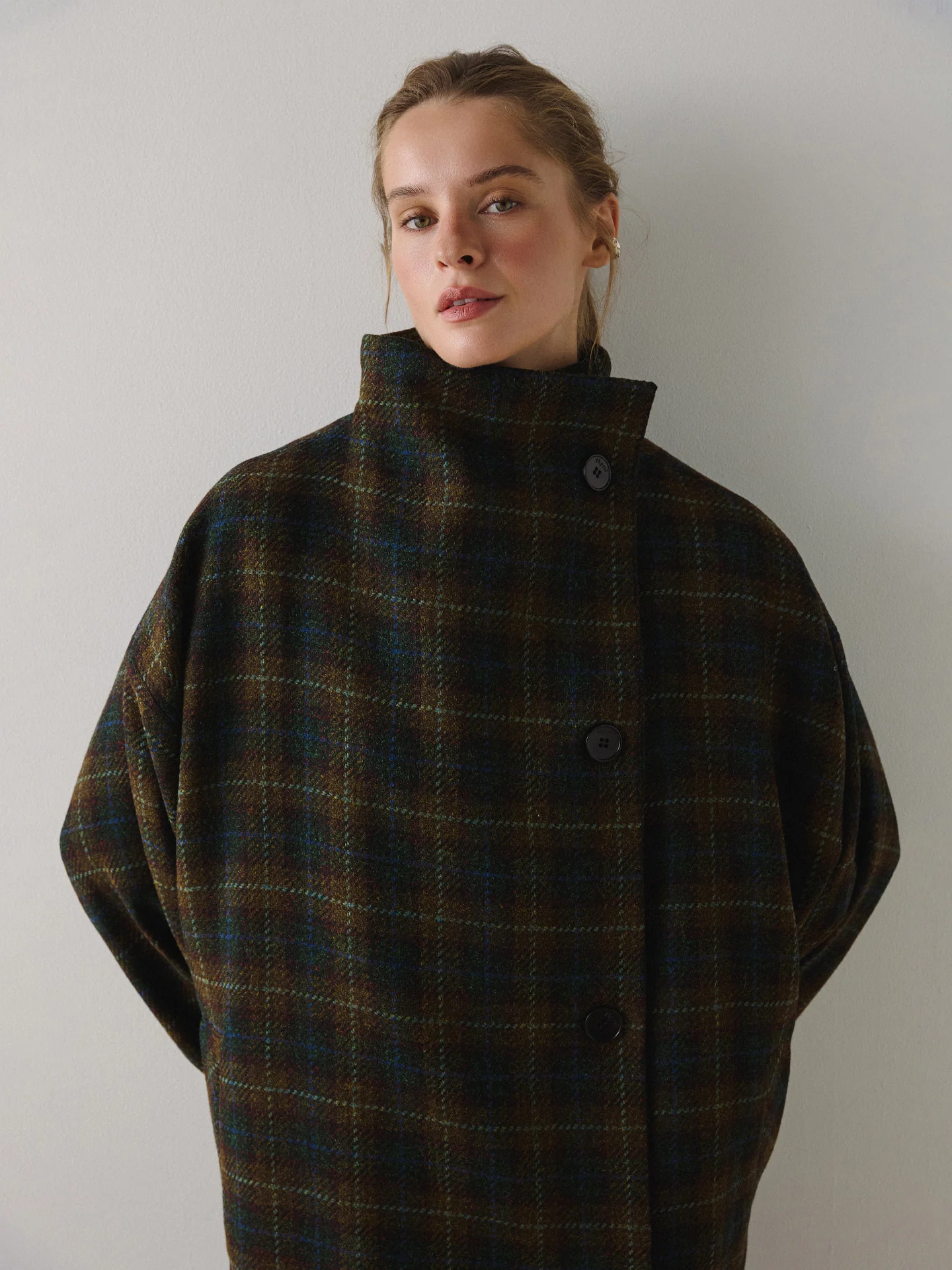 Пальто в клітинку Journey коричневе