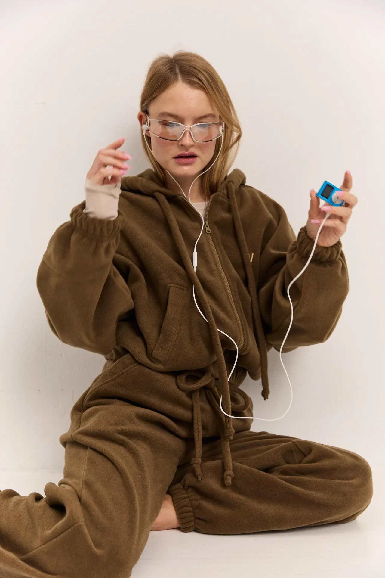 Зіп з поларфлісу хакі