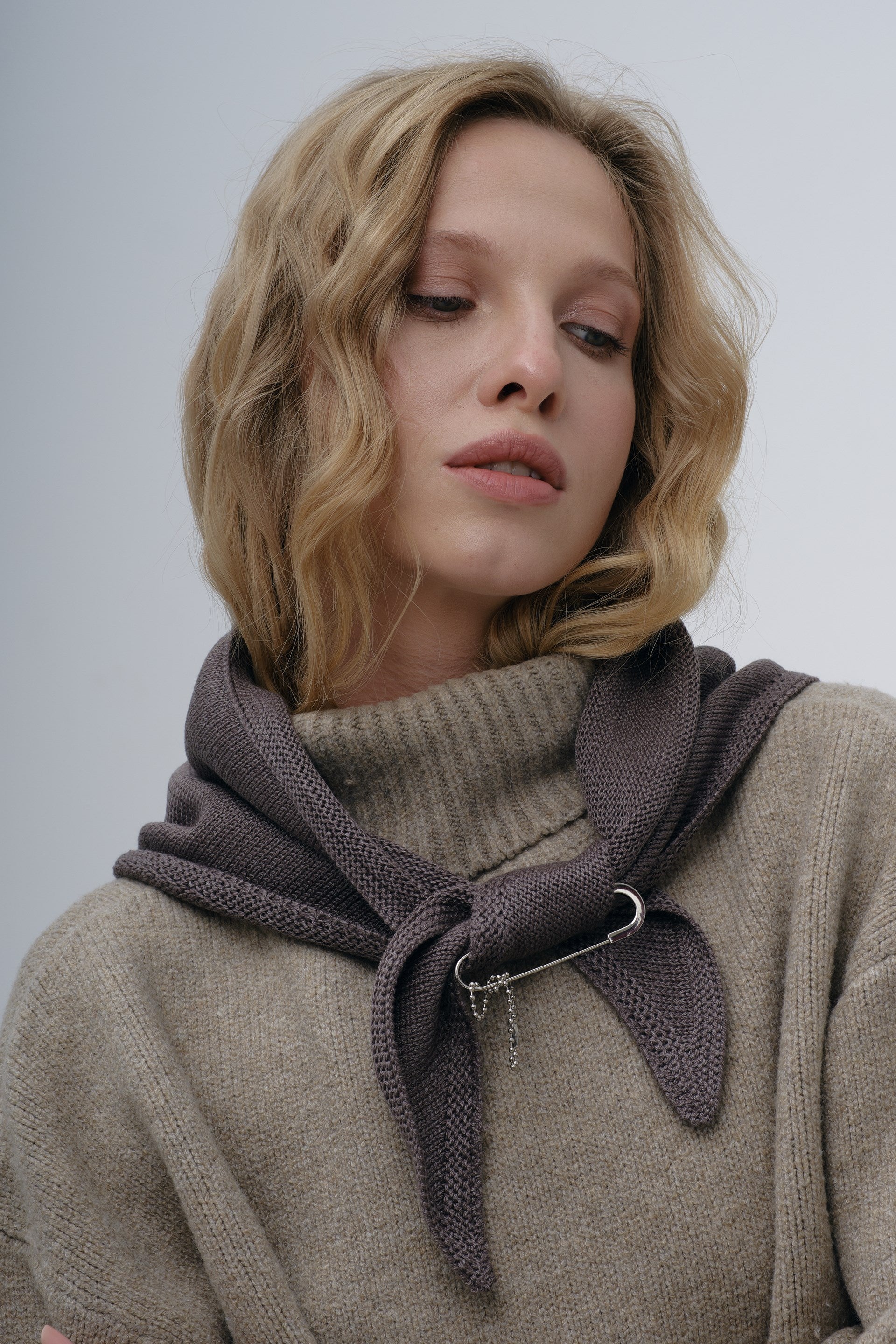 Хустка бавовняна тауп