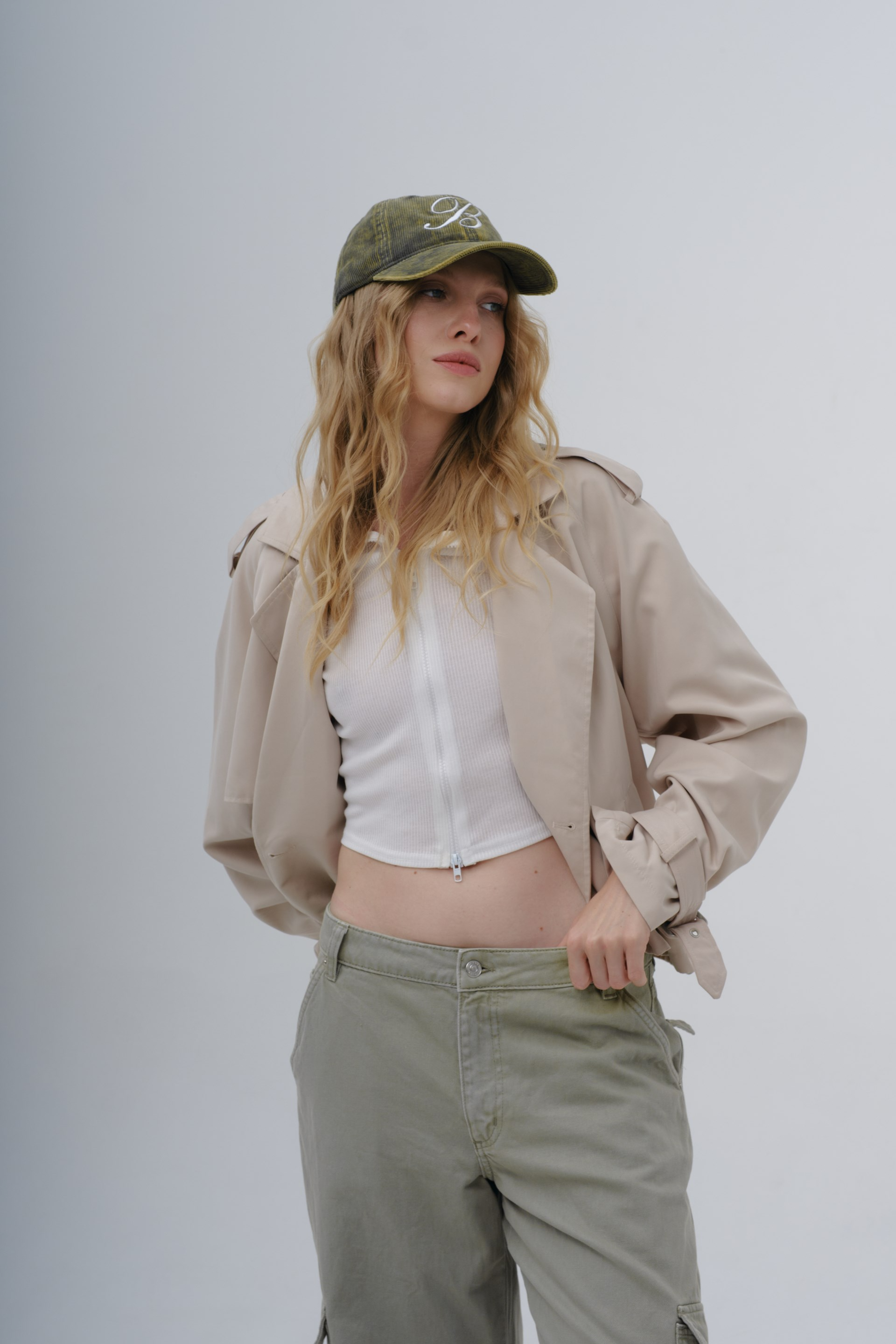 Зелена вельветова кепка Bitchin'