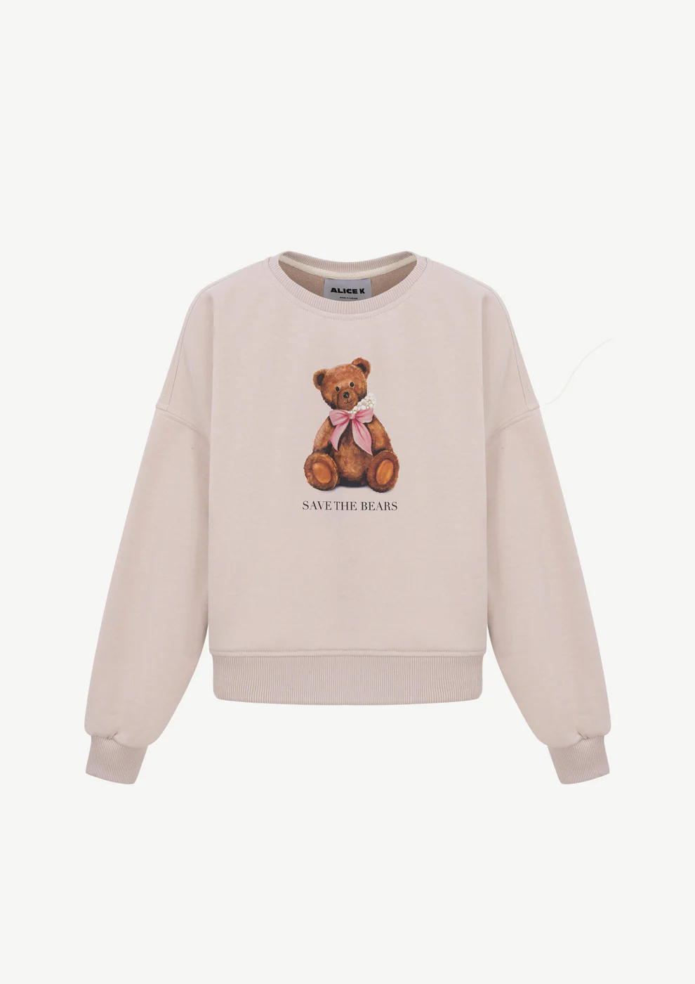 Світшот "Save The Bears" бежевий