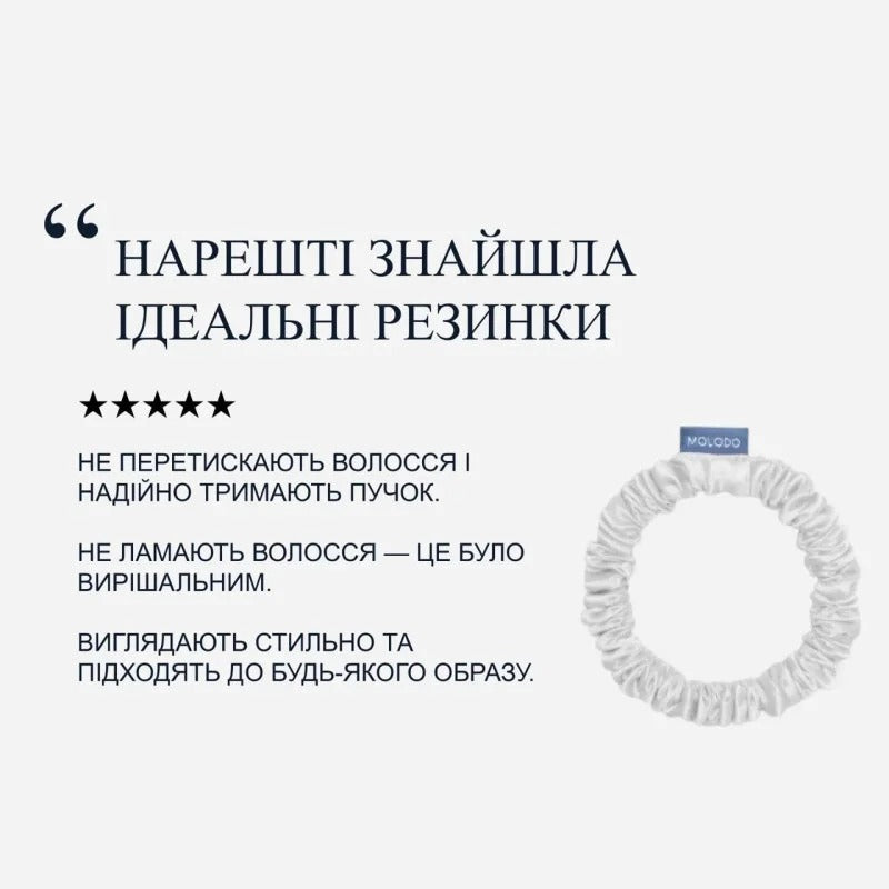 Шовкова резинка міні молочний