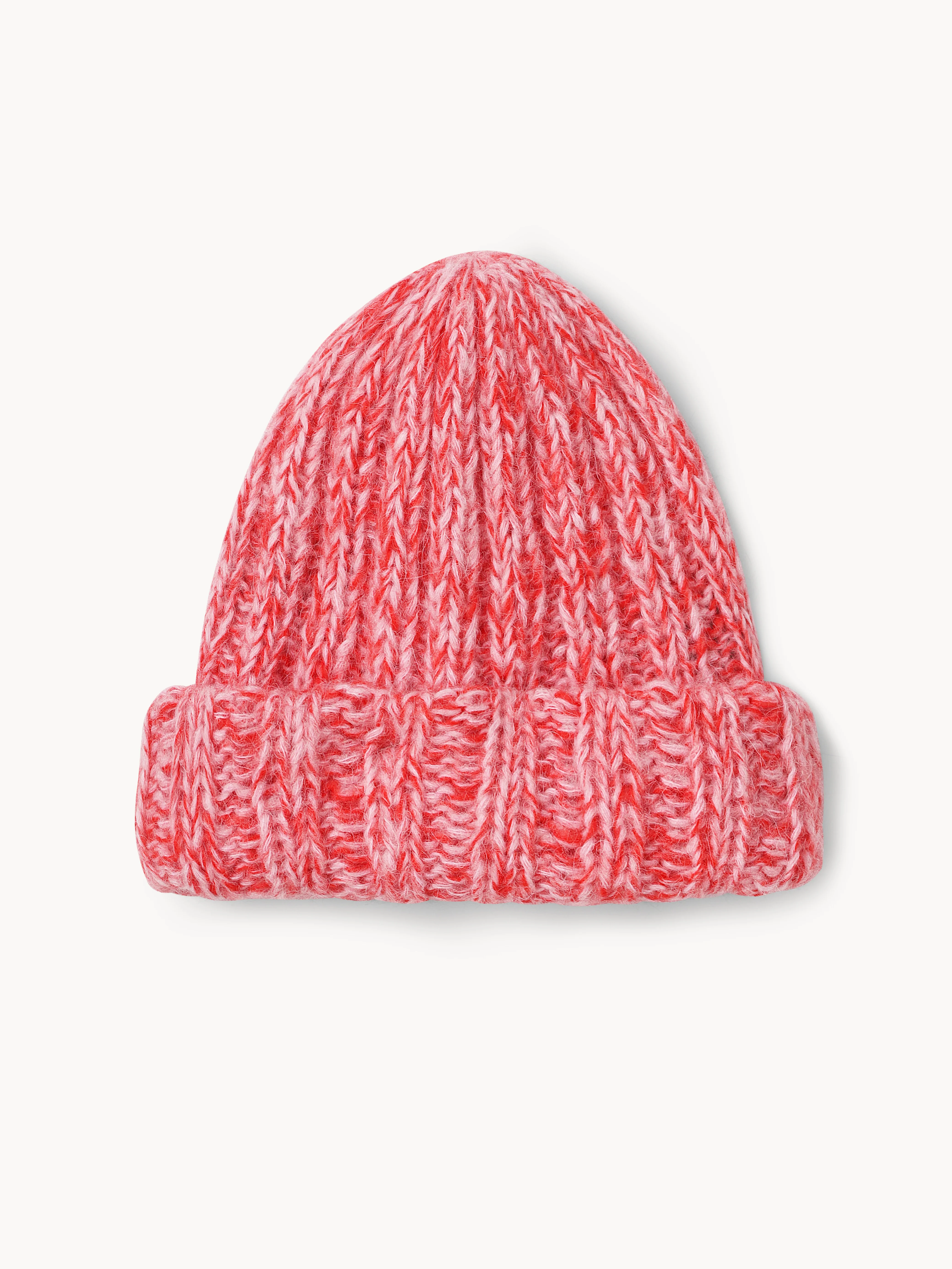 Шапка Color червоно-рожева – ручне вʼязання