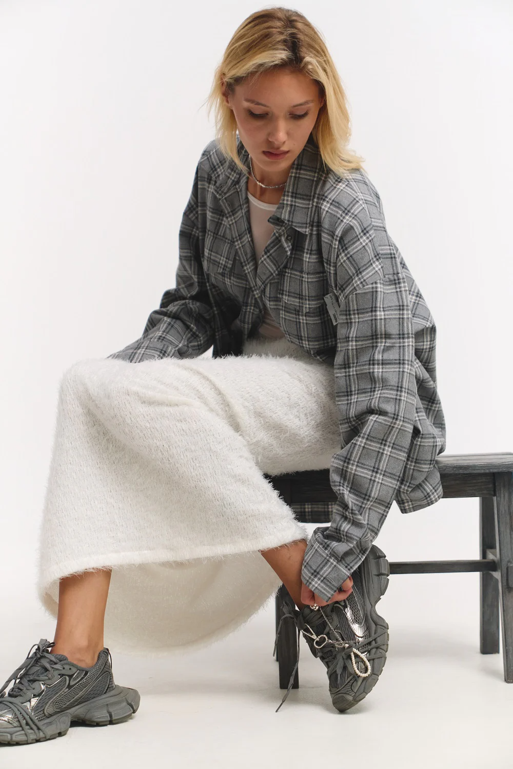 Спідниця Grass maxi біла