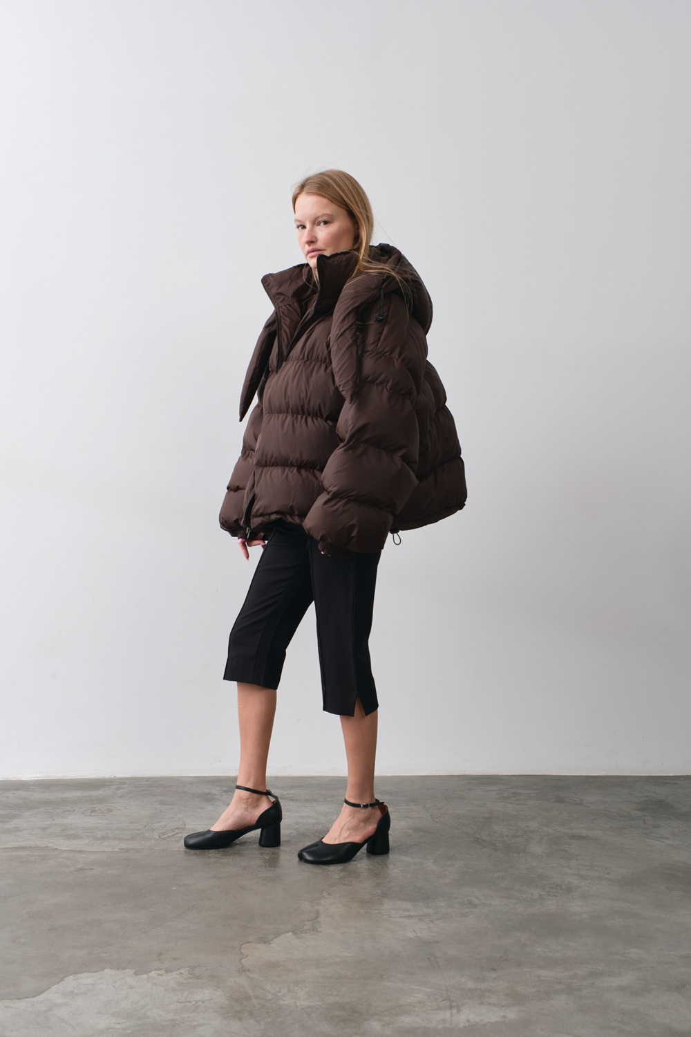 Пуховик «Fluff» mini шоколадний