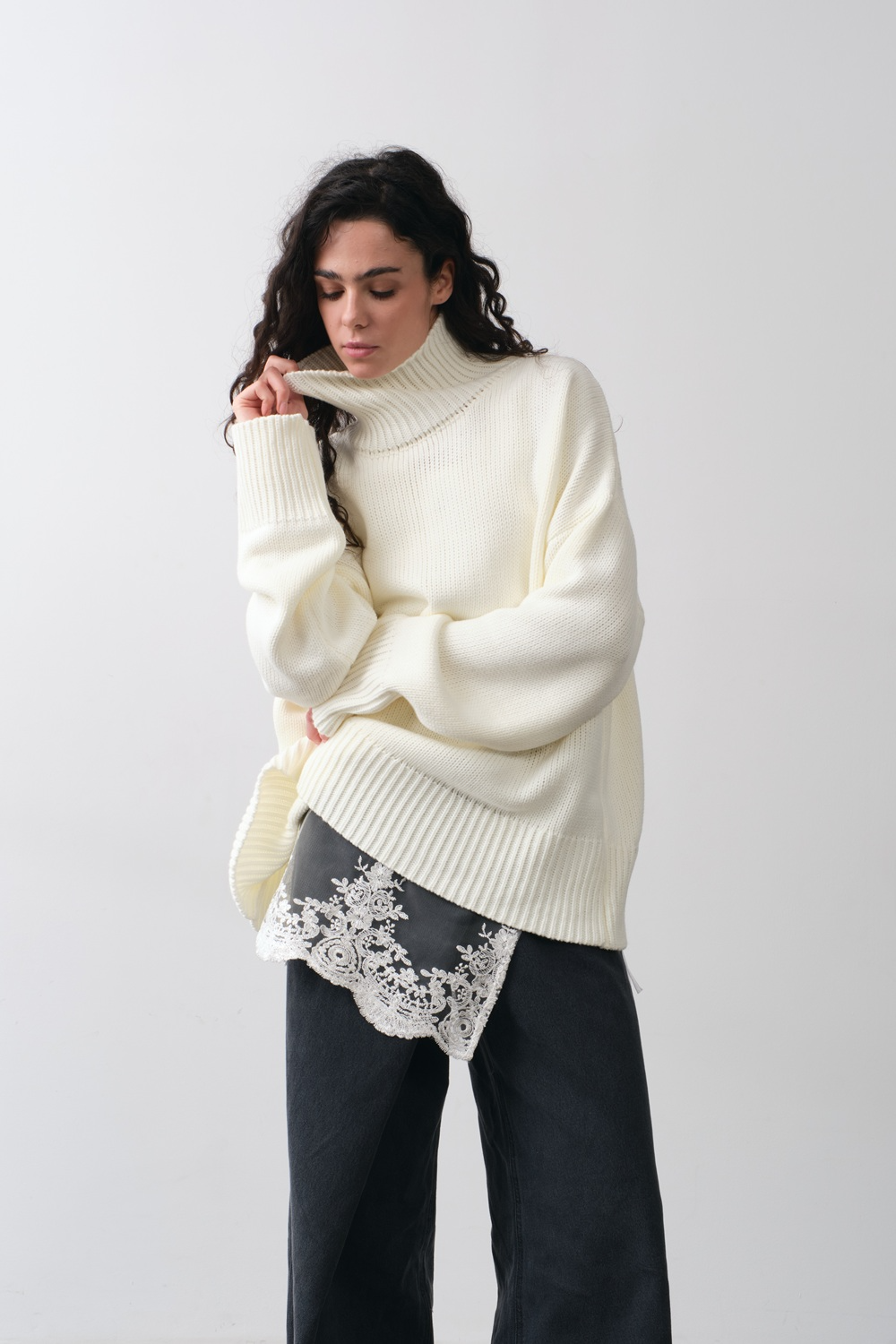 Светр з вовною «Cozy» молочний