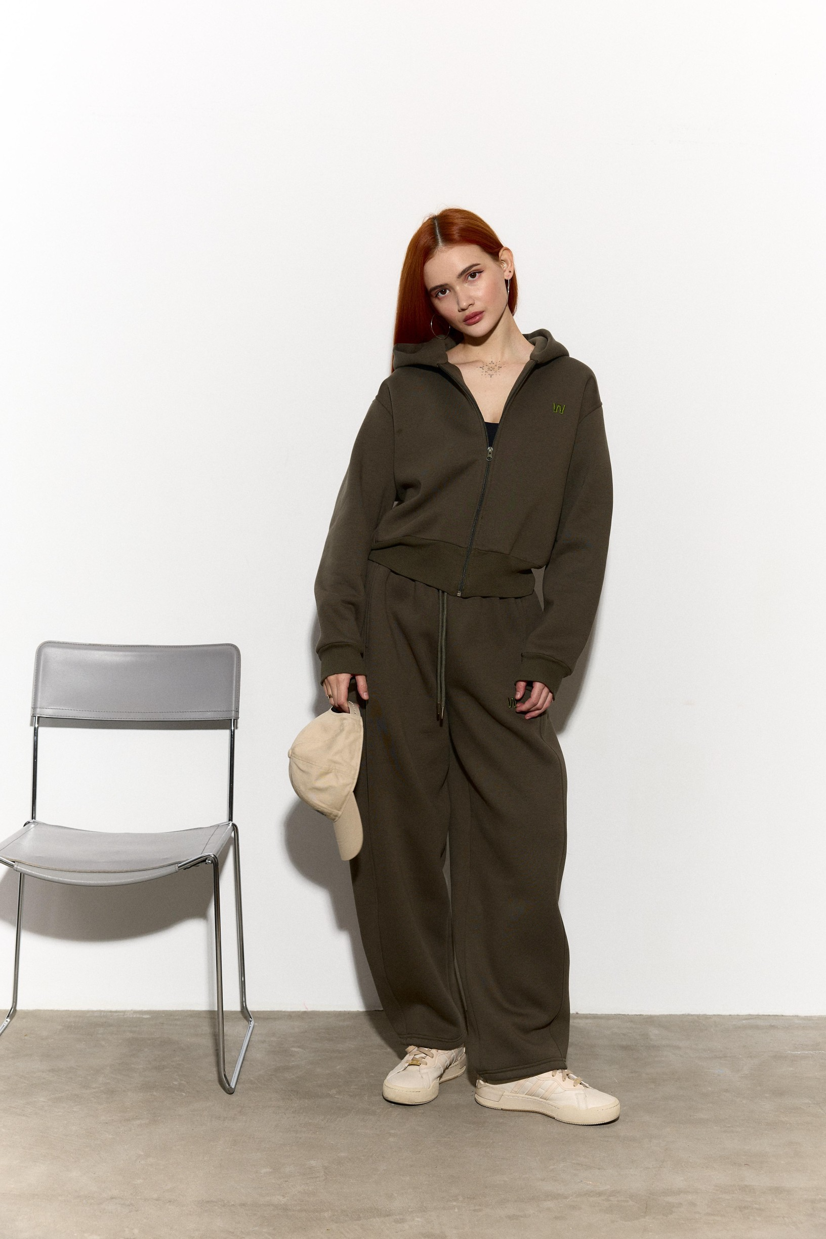 Зіп-худі з утепленням хакі