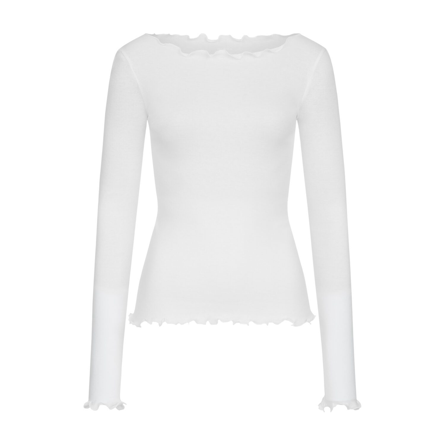 Лонгслів напівпрозорий з тонкого котону Polly білий