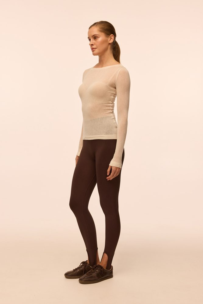 Лонгслів з тонкої вовни Kiki молочний