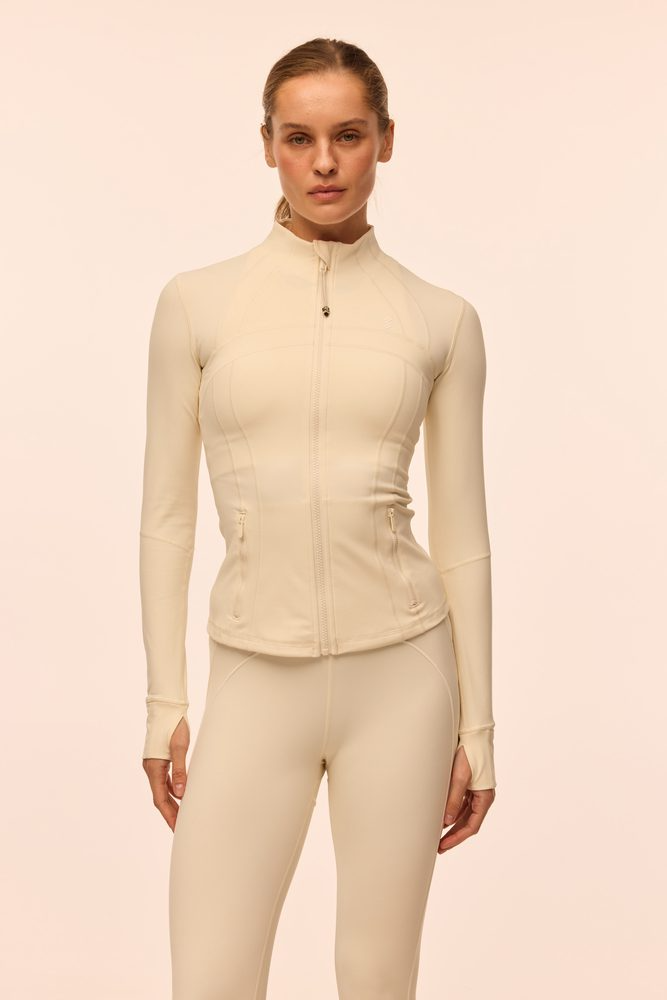 Зіп-лонг з пальчиком Ella молочний