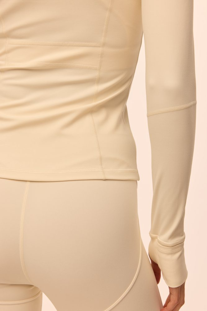 Зіп-лонг з пальчиком Ella молочний