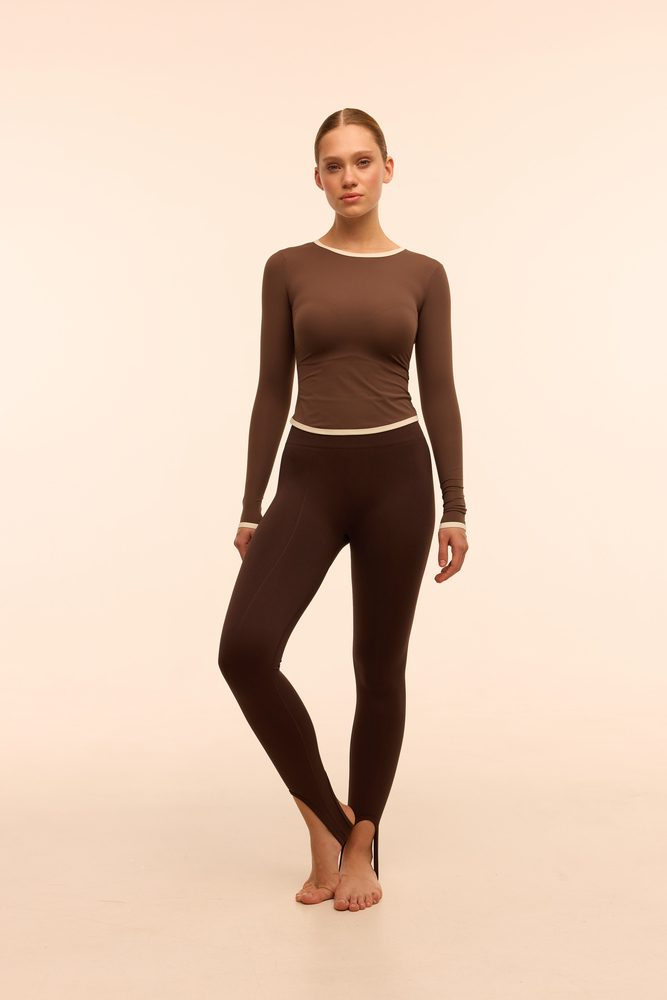 Легінси зі штрипками Rosie мокко