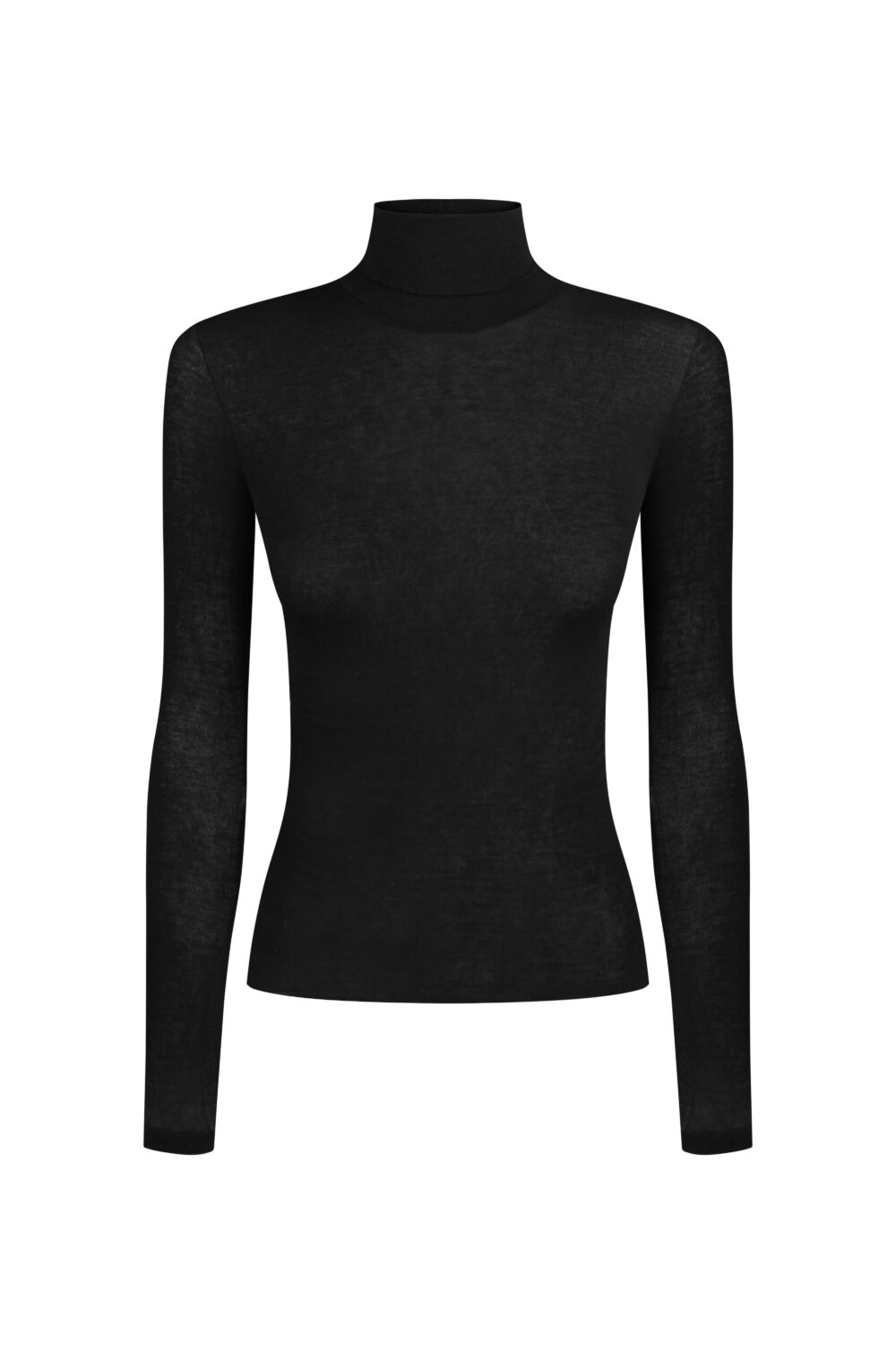 Гольф вовняний прозорий Rue чорний