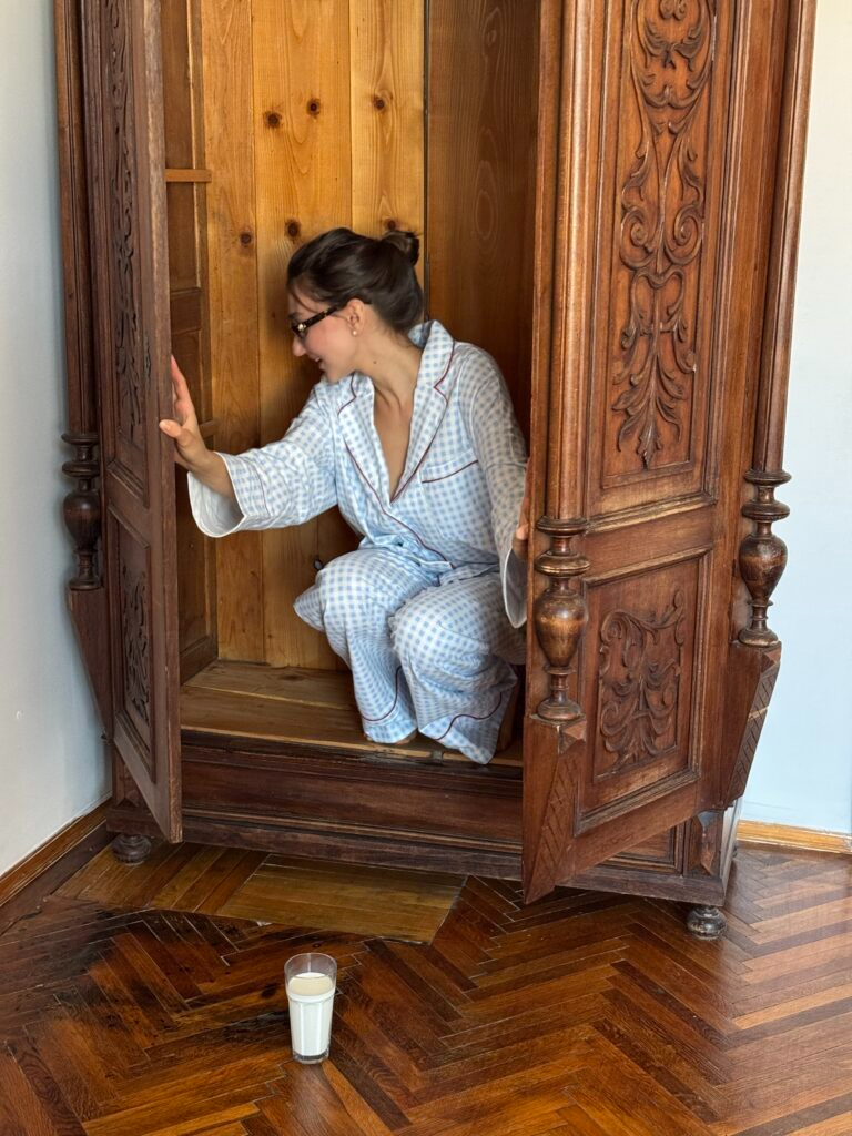 Піжама з фланелі у клітинку блакитна з бордовим кантом