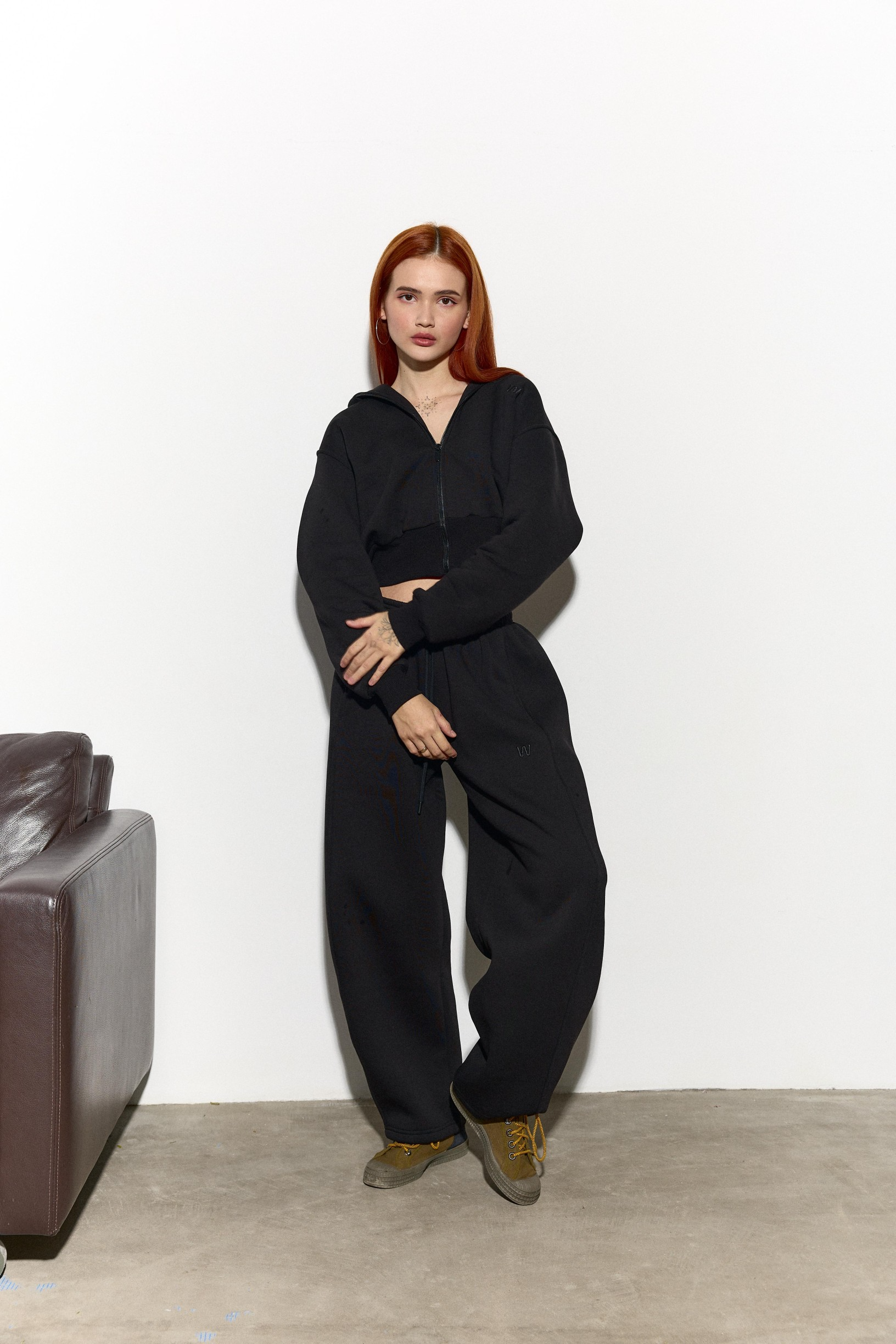 Зіп-худі з утепленням чорний