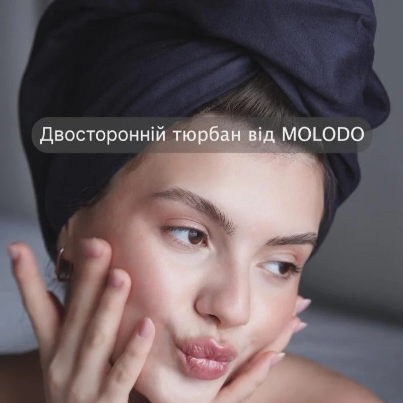 Шовковий тюрбан для волосся з мікрофіброю сірий