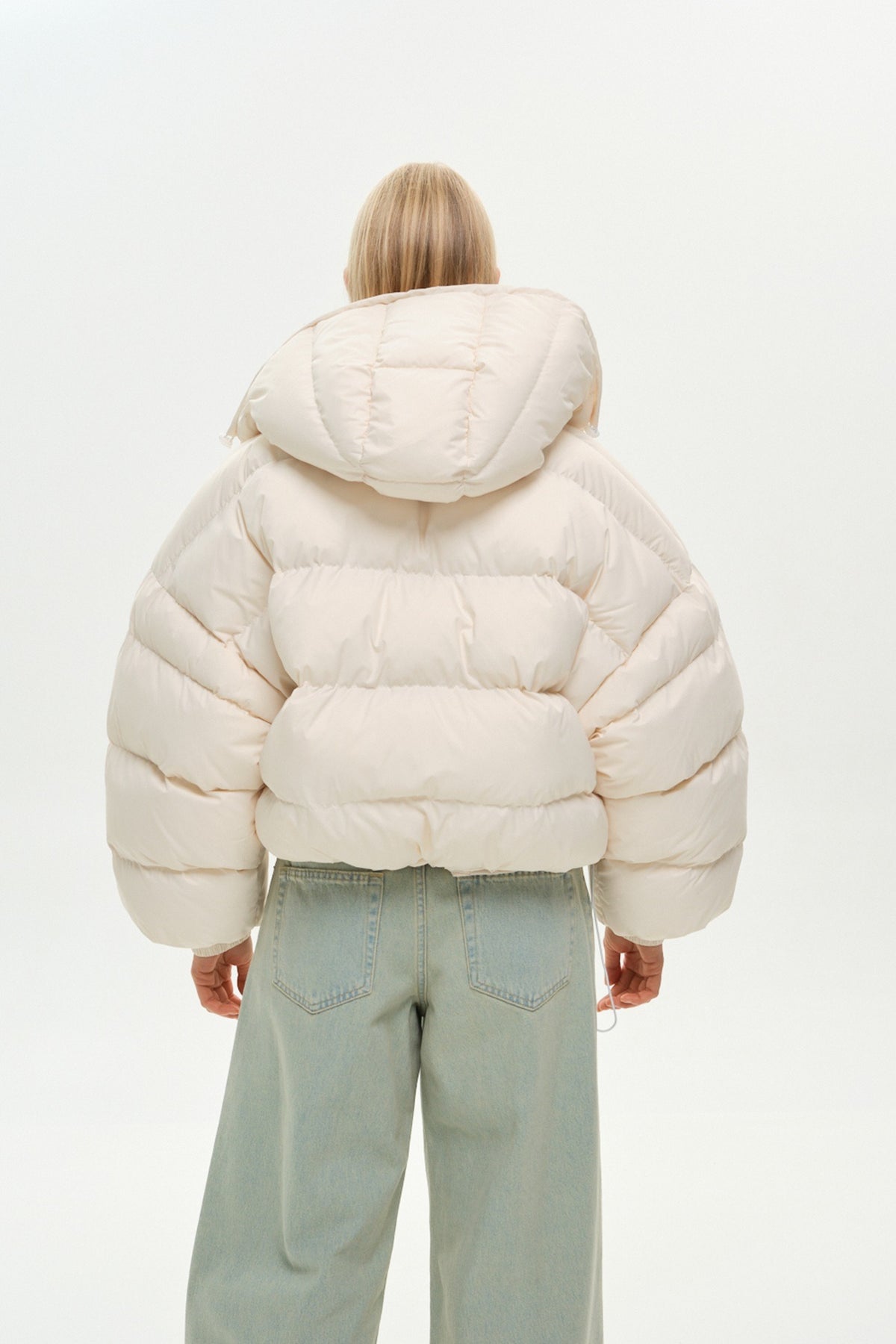 Пуховик «Fluff» mini айворі