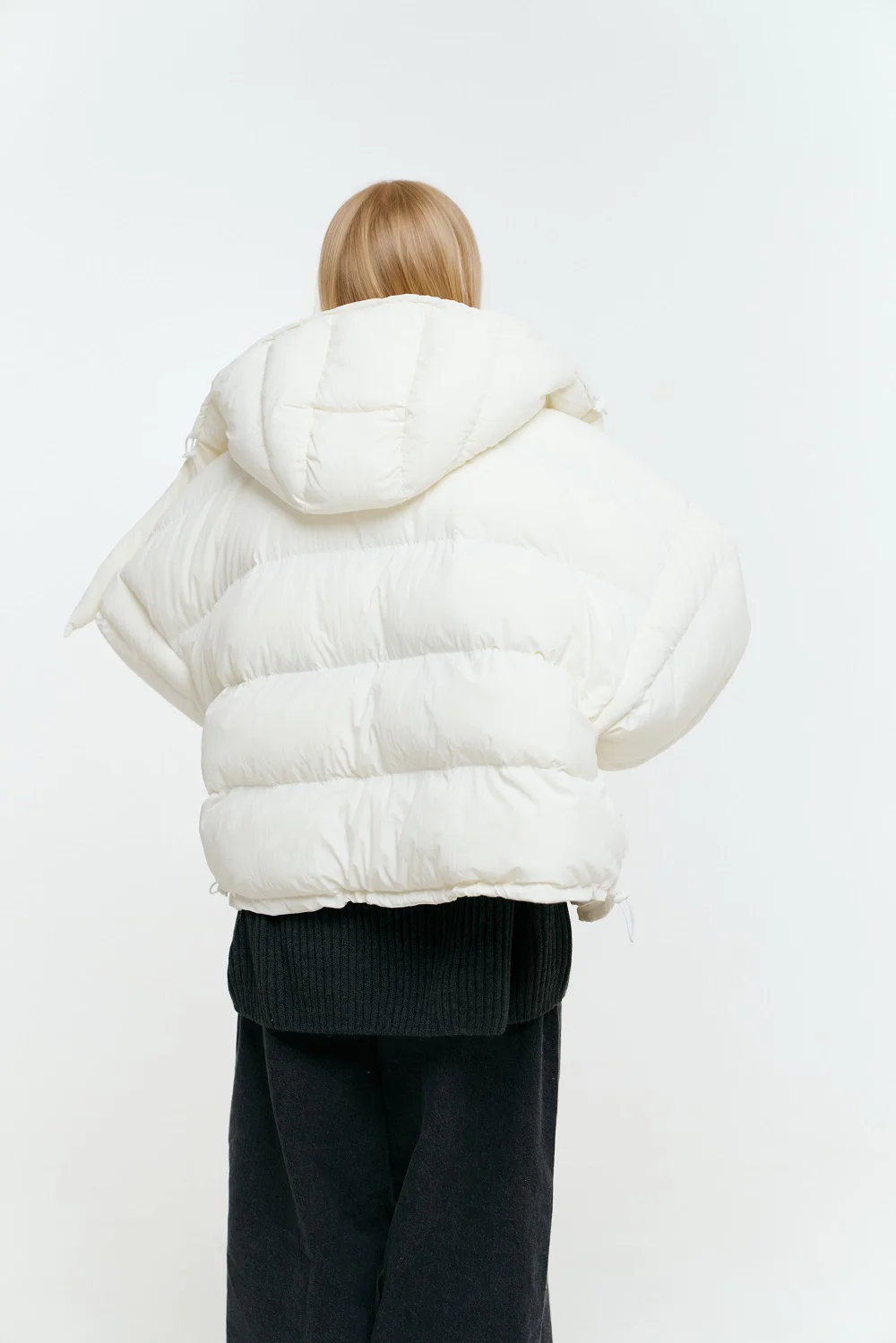 Пуховик «Fluff» mini молочний