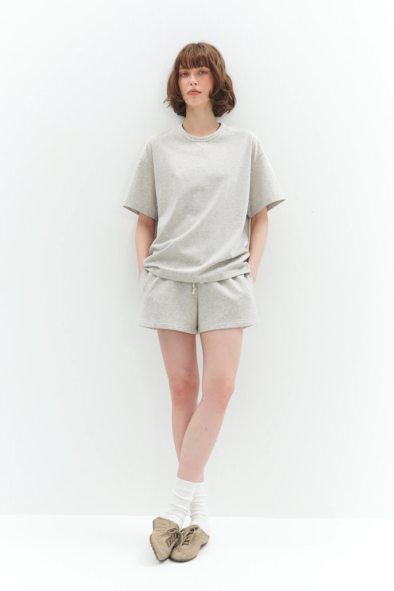 Базова футболка бежевий меланж